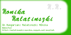 monika malatinszki business card