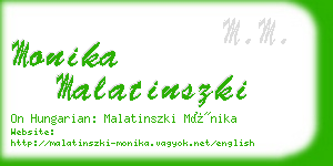 monika malatinszki business card
